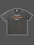 300g Custom Cotton Wash Old T-shirt Vintage Tee