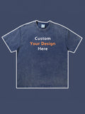 300g Custom Cotton Wash Old T-shirt Vintage Tee