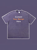 300g Custom Cotton Wash Old T-shirt Vintage Tee